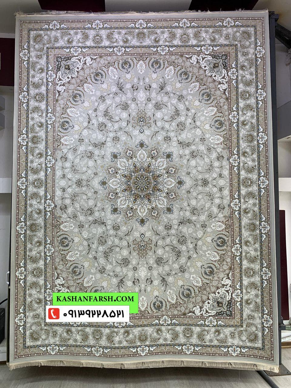 تصویر فرش فرش نایین اصفهان 1500 شانه برجسته — نمای 1