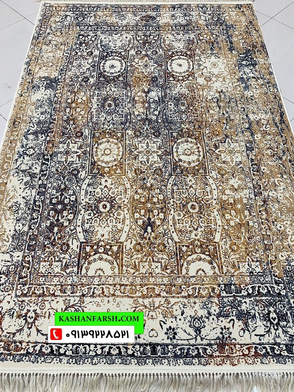 تصویر فرش فرش کهنه نما کد 1012 هزار شانه برجسته — نمای 1