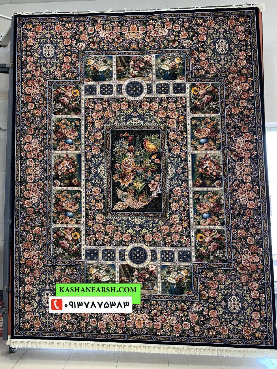 تصویر فرش فرش ماشینی طرح باغ ارم 700 شانه — نمای 1
