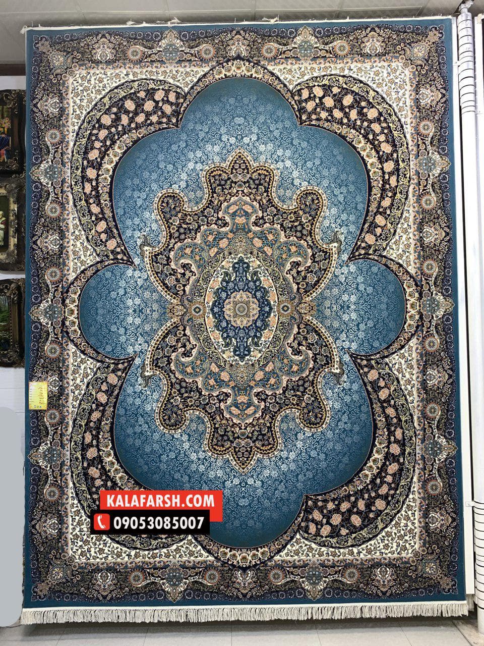 تصویر فرش فرش ماشینی کاشان طرح مهبد 700 شانه — نمای 1