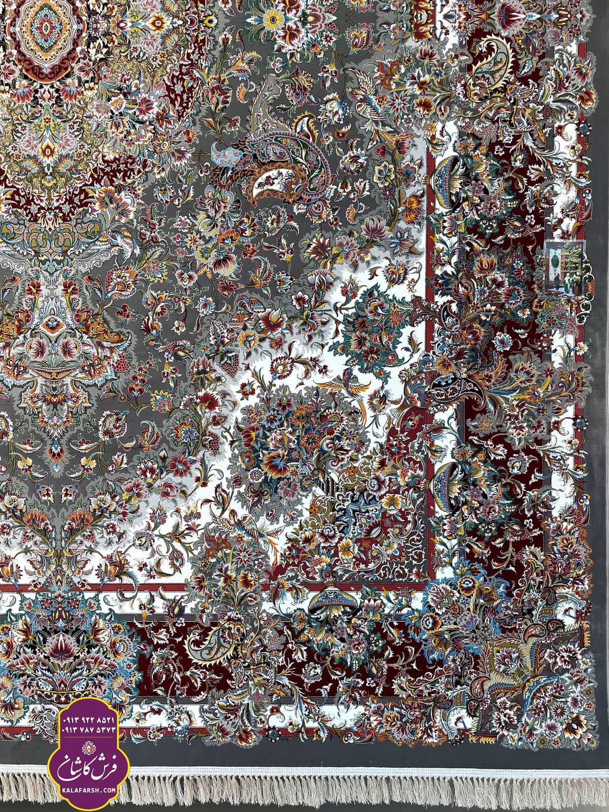 تصویر فرش ماشینی طرح صبا دودی خلیج 1200 شانه — نمای 1