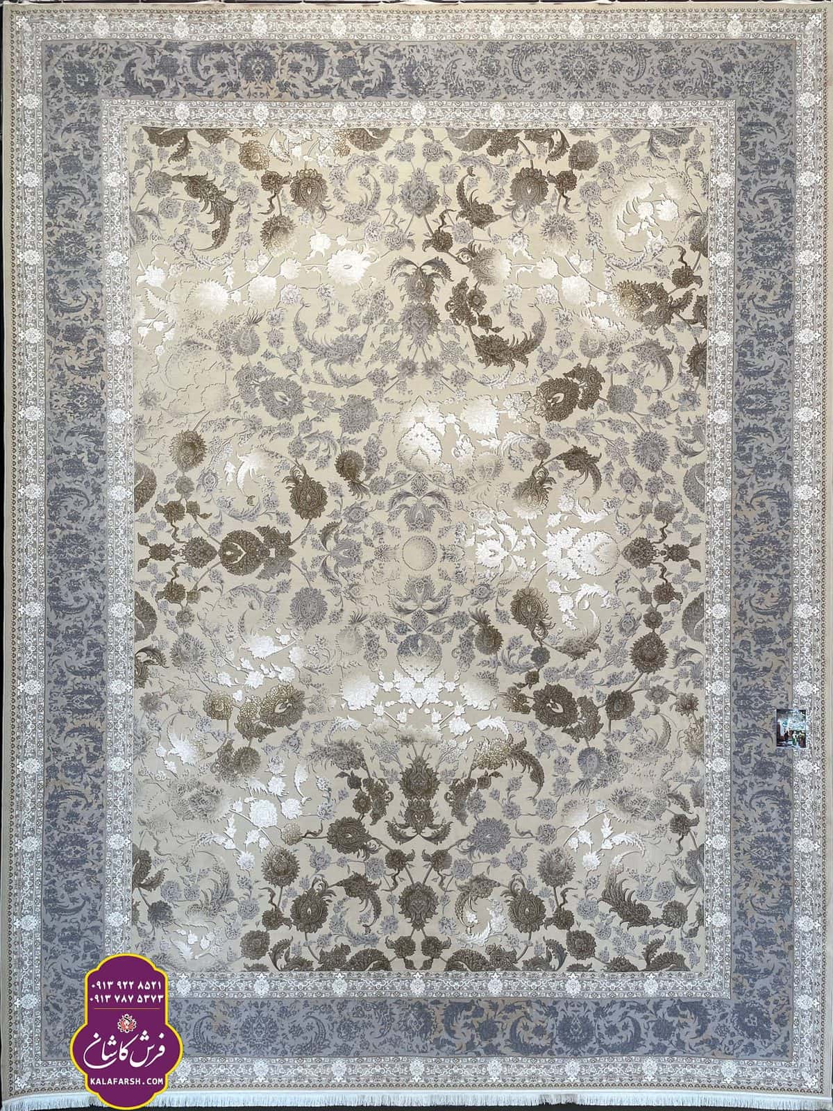 فرش ماشینی طرح کایان کرم اشراقی 1200 شانه