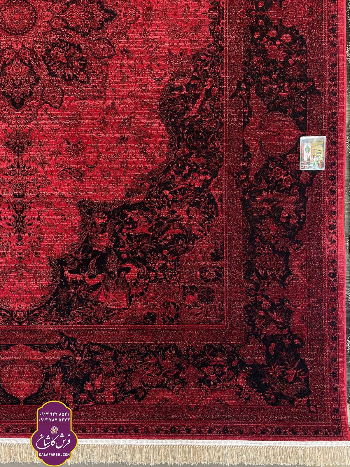 تصویر فرش ماشینی طرح جیران لاکی خلیج 1200 شانه — نمای 1