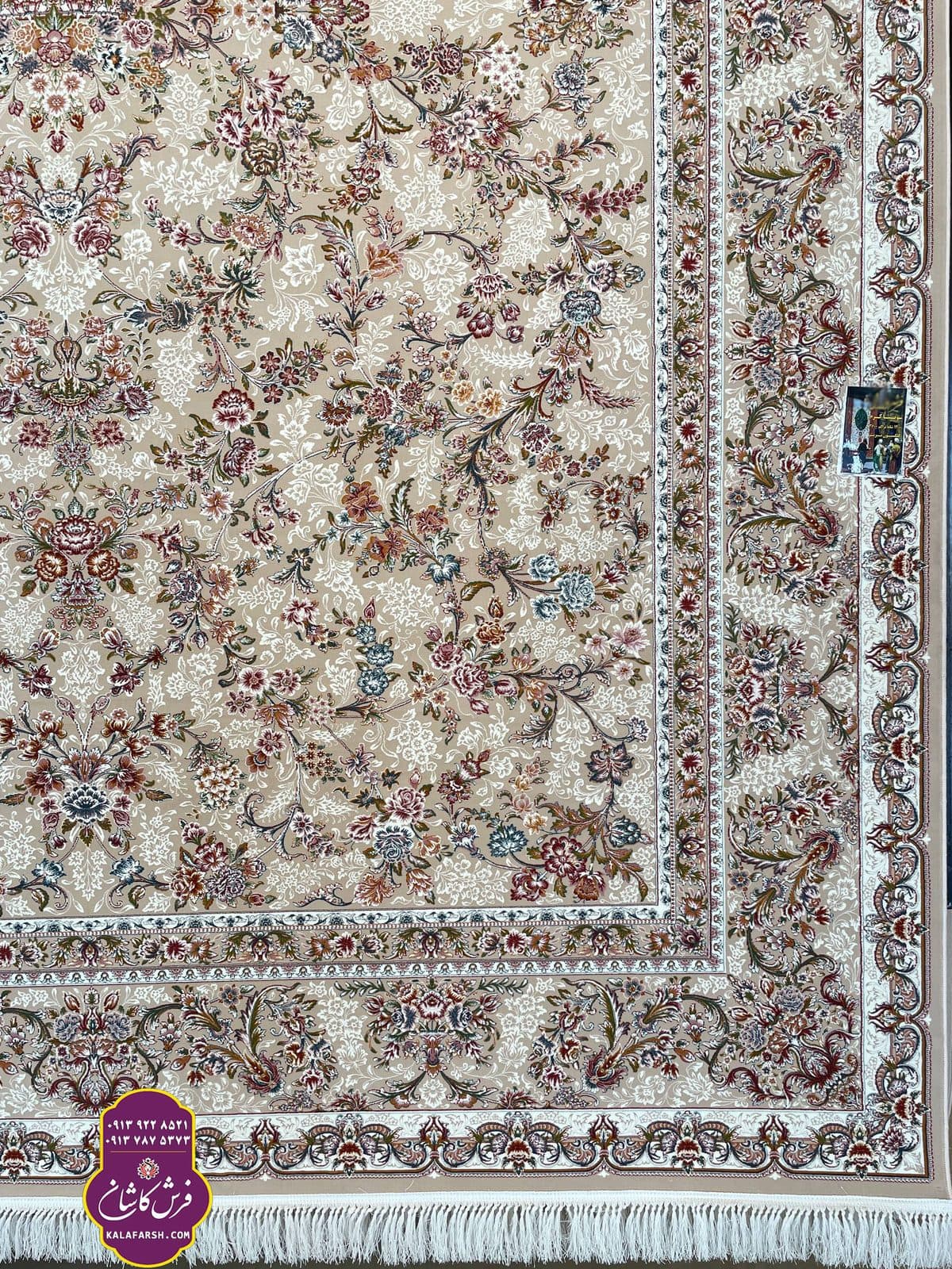 تصویر فرش ماشینی طرح سونیا کرم تبریز 1200 شانه — نمای 1