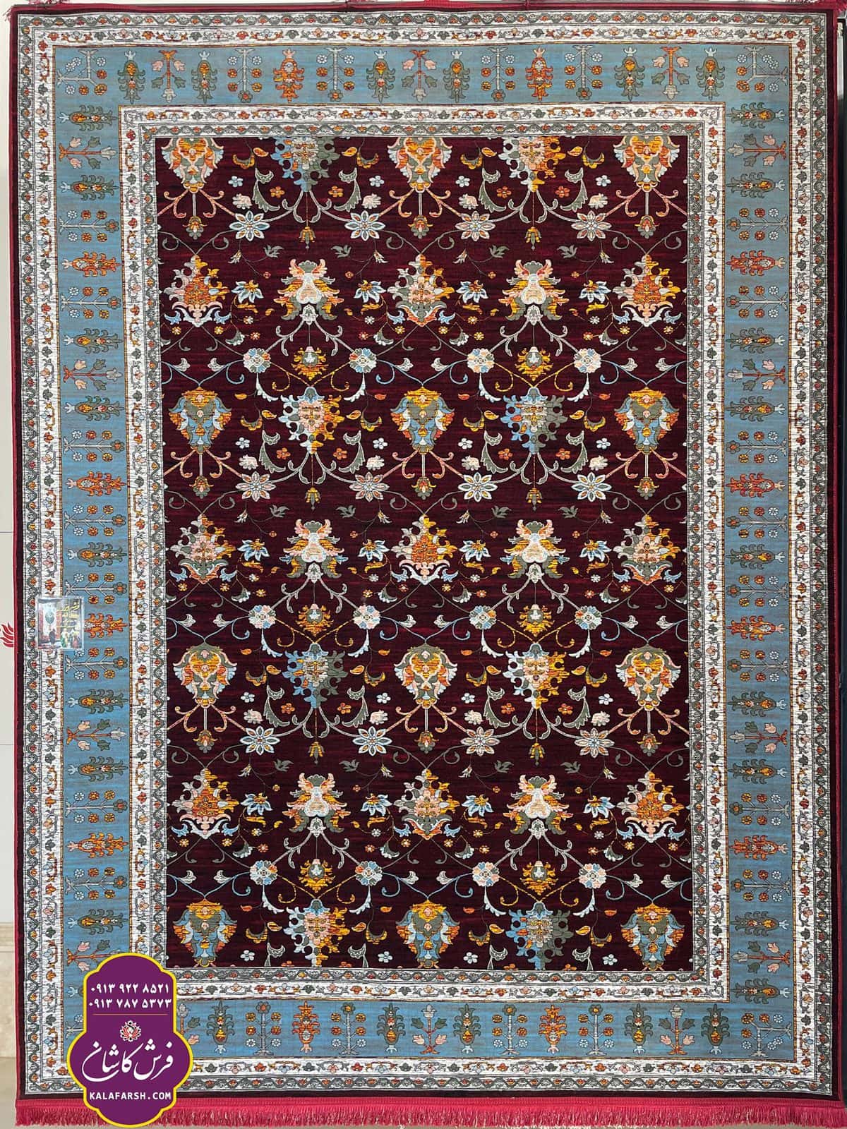 فرش ماشینی طرح سلطان اباد 102 لاکی خلیج 1200 شانه