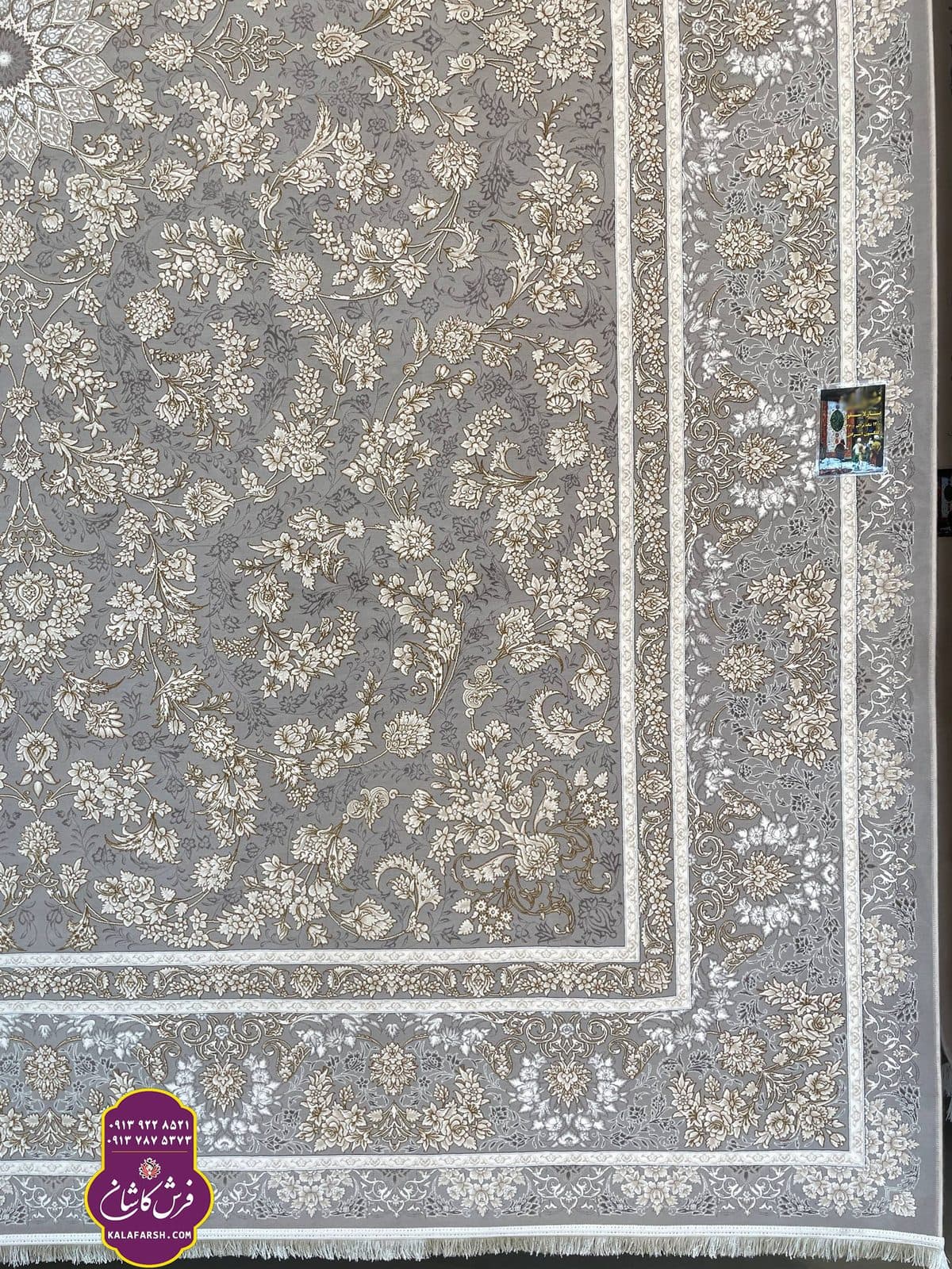 تصویر فرش ماشینی طرح پارلا سیلور اشراقی 1200 شانه — نمای 1