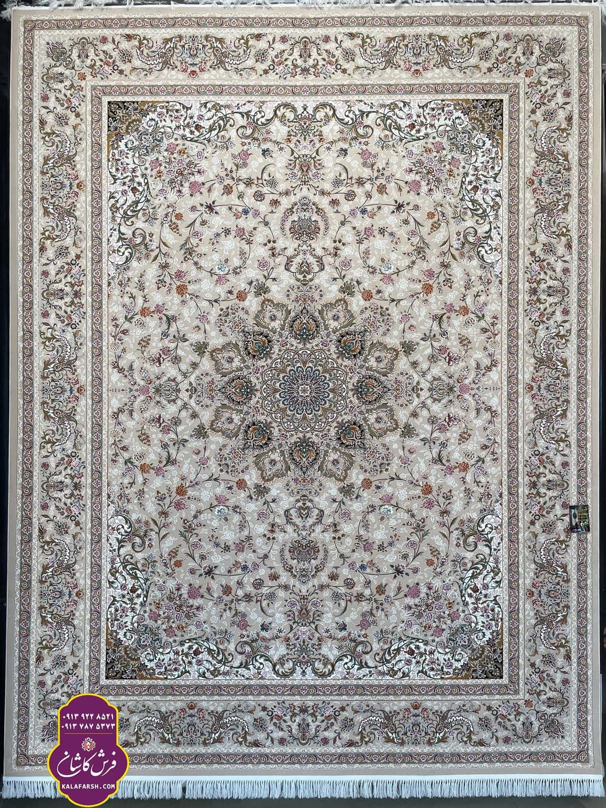 فرش ماشینی طرح سلطان کرم تبریز 1200 شانه