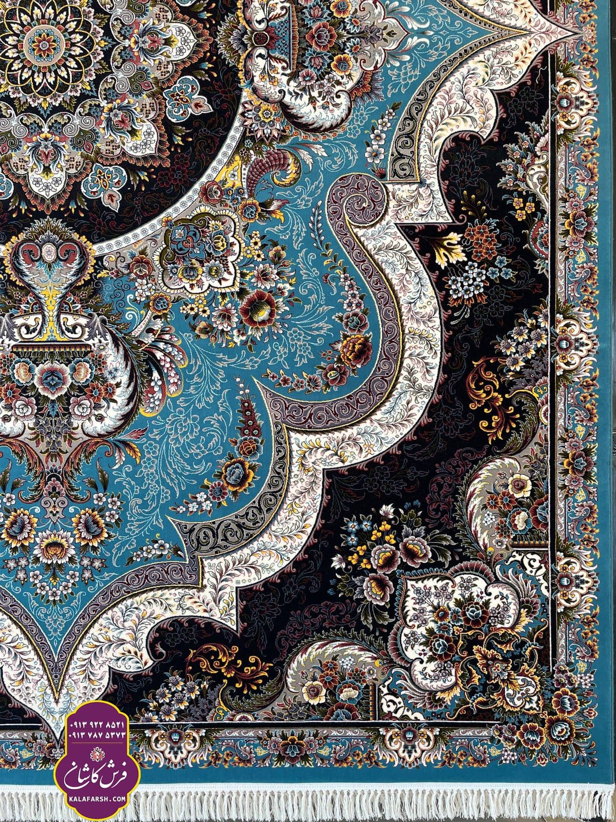 تصویر فرش ماشینی طرح شهیاد ابی 700 شانه — نمای 1