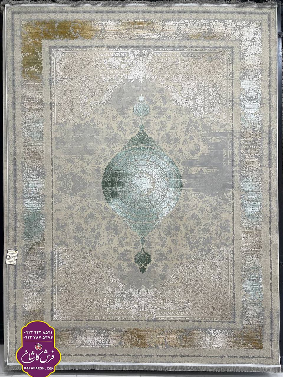 تصویر فرش کد2530 سیلور 1200 شانه گل برجسته — نمای 1