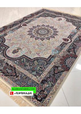 فرش ماشینی کاشان طرح سی گل 1200 شانه